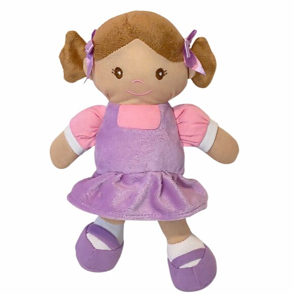 2018 Animal Adventure Brown Hair Girl Doll Stuffed Plush Toy 9" - Picture 1 of 5